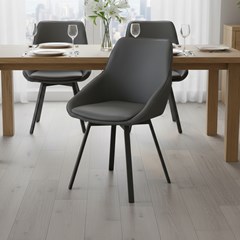 Dining Chair PU - Dark Grey