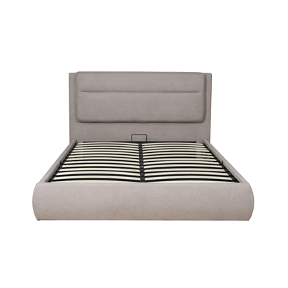 Upholstery Bed with Gaslift 160 x 200 cm - Warm Grey