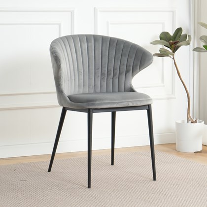 Velvet Dark Grey  Dining Chair