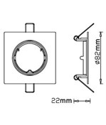 Downlight Square Movable