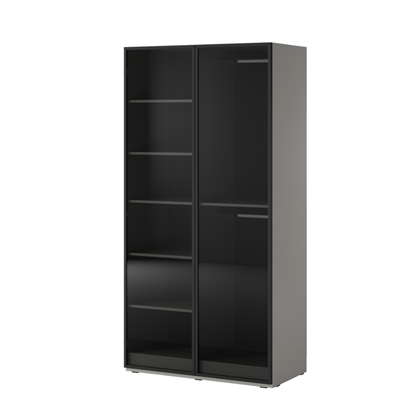 Glass Wardrobe - Grey