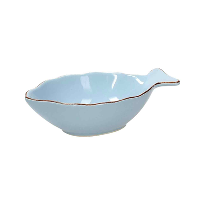 Fish Bowl Cm 16x10h4.5 Dory Stoneware Blue