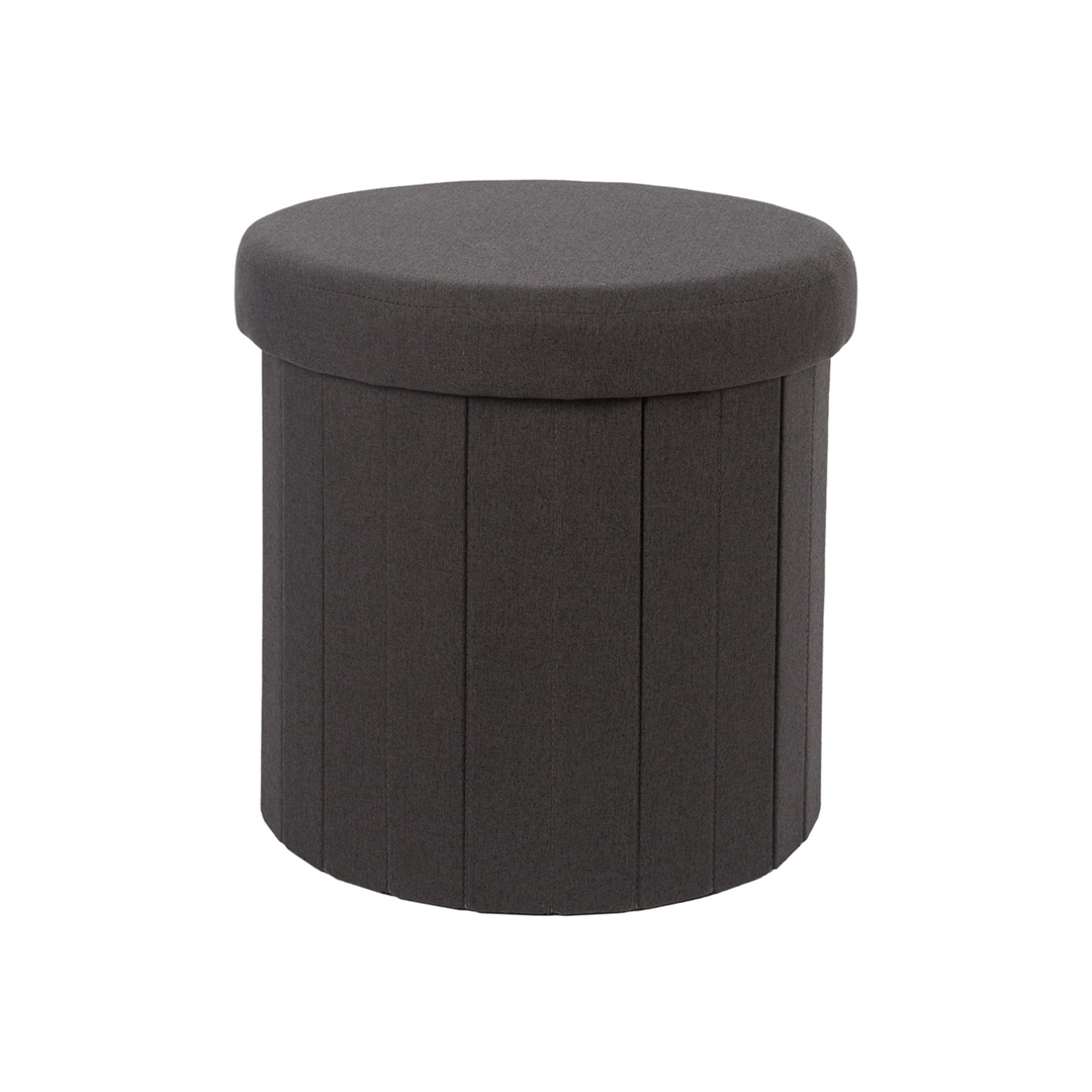 Foot Stool Foldable Black Box Pouf