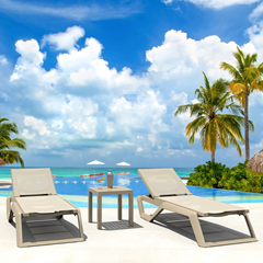 Sun lounger - Taupe