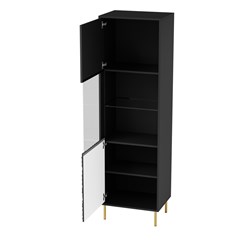Display Cabinet W-1 Black & Gold