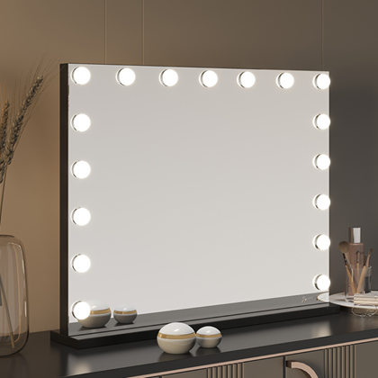 Led Makeup  Mirror 80X60cm - Black