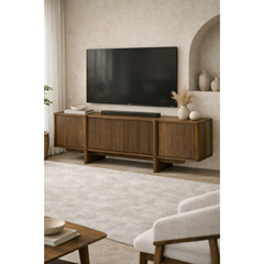 Walnut Veneer TV Cabinet