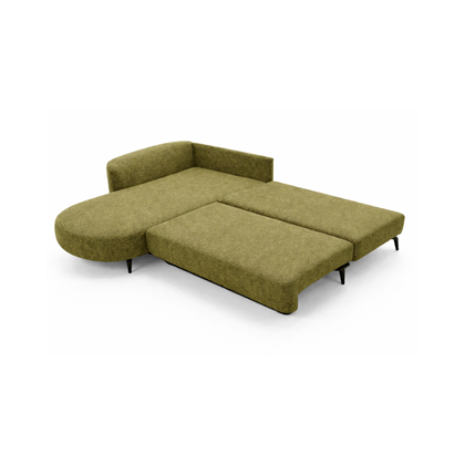 Corner Sofa Bed with Chaise Left 260cm – Olive