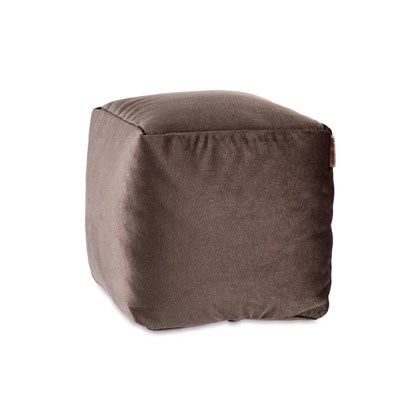 30x30cm Grey Square Velvet Pouffe