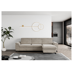 Sofa RH with Adjustable Headrests & Storage -  Grey