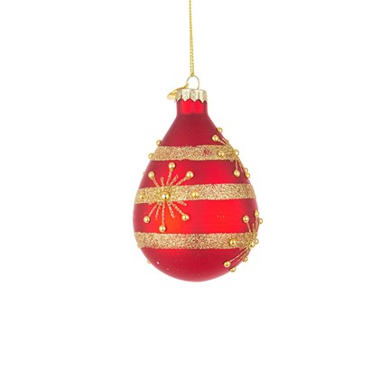 Glimmer Red Glass Ornament