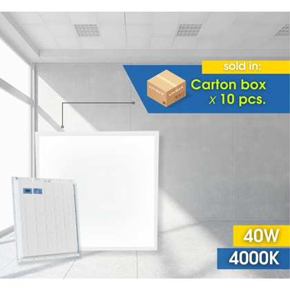 Square LED Panel Light White 40W - 4000K  Pack x10