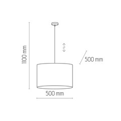 Pendant Lamp Juta 3 Panels E27 15W Brown