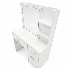 Dresser with Melamine LED Lighting 90x137 – White