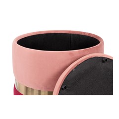 Storage Pouf Ottoman 2 Tone Velvet