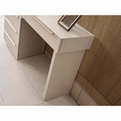 Bedroom Set 180x200cm - Cream & Dark Walnut