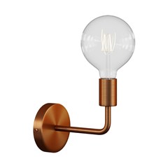 Wall Light With Bent Extension - Brushed Copper