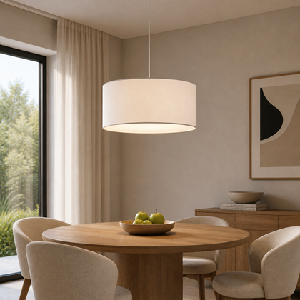 Rondo Resi Pendant Lamp – Light Grey & White