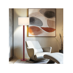 Floor Light – Dark Red/White