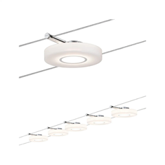Led Wire System DiscLEd Set 5x4.3w 2700k Chrome-Satin
