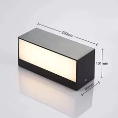 Outdoor Wall Light up and down Black E27 18W