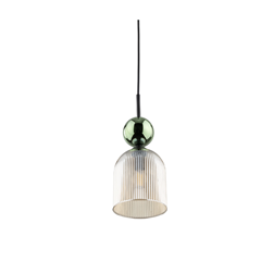 Sophia Hanging Lamp – Green & Cognac