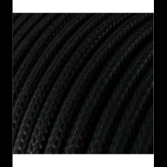 Electric Cable Covered By Fabric Black