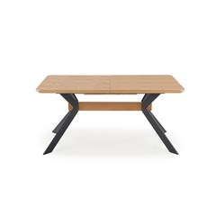 Extendable Dining Table -Natural Oak and  Black