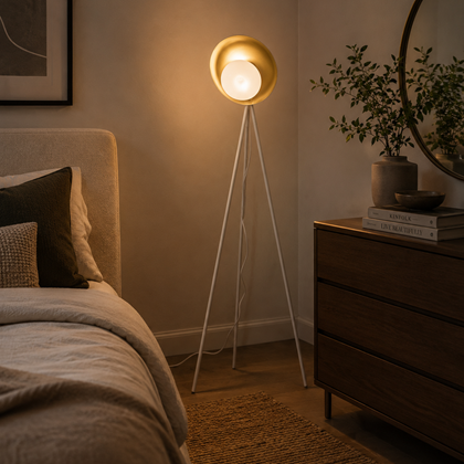 Design White-Gold Floor Lamp