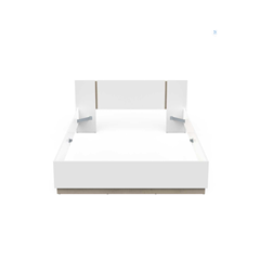 Watson Bed – Matt White & Kronberg Oak 140x200cm