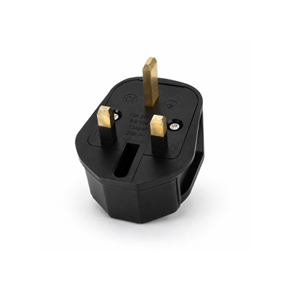 UK Plug Adapter 13A – Black
