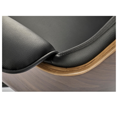 Office Chair Eco Leather Walnut Black