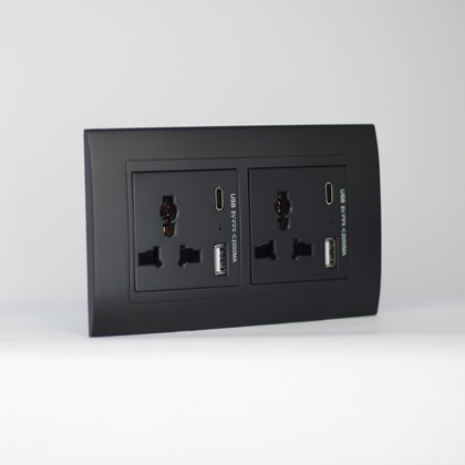 2 Gang 13Amp Socket Usb-C