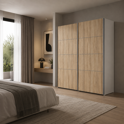 Verona Wardrobe – White & Oak