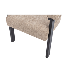 Dining Chair Taupe Boucle Fabric