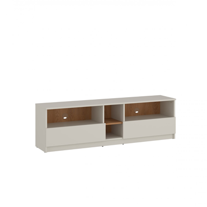 TV Unit 2 Shelves – Cashmere & Oak Caramel