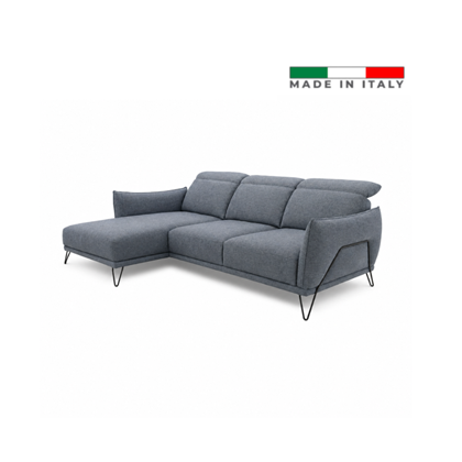 Sofa 2-Seater Large Lateral + Chaise Longue Left – Denim Blue