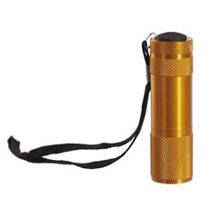 Mini 9 Led Aluminium Flashlight Yellow