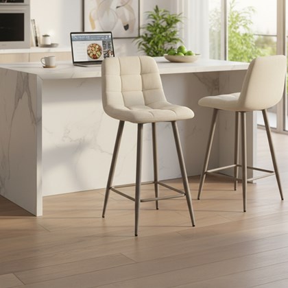 Bar Stool – Grey & Black Legs
