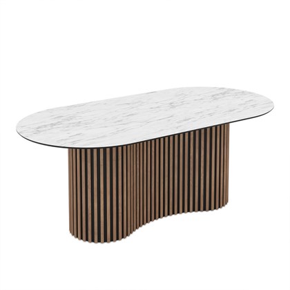 Dining Table 200x100x76cm - Marble Matt