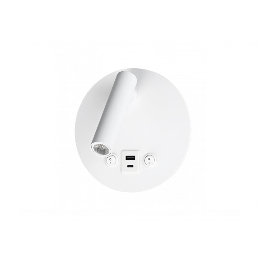 LED Wall Light 8W IP20 with On/Off Switch – White