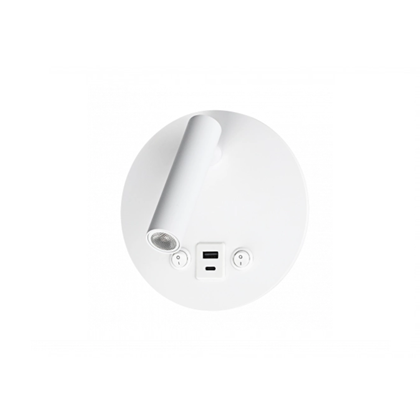 LED Wall Light 8W IP20 with On/Off Switch – White