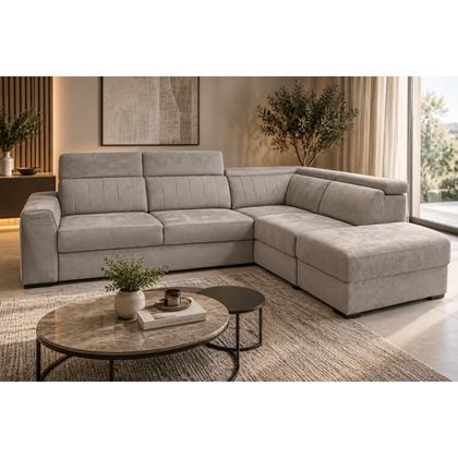 Sofa 3-Seater with Pull-Out Bed, Chaise – Left & Right Storage
