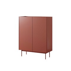 Sideboard Large 2 Doors – Ceramic Red & Linea Oak