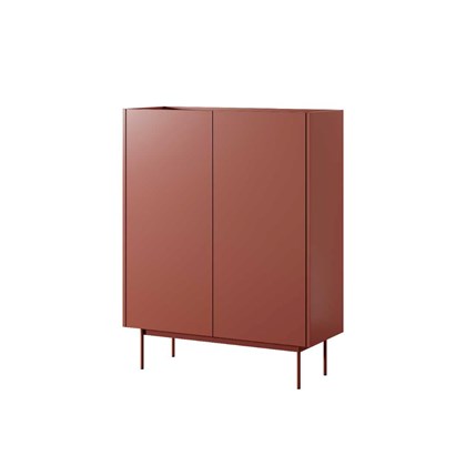 Sideboard Large 2 Doors – Ceramic Red & Linea Oak