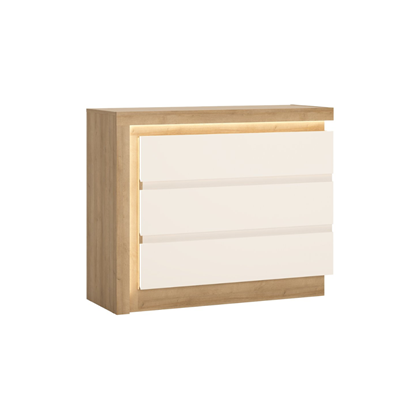 Sideboard 3 Shelves – Oak Riviera Light & Alpine White