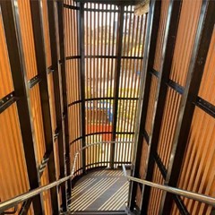 Outdoor Aluminum Tube - Light Walnut