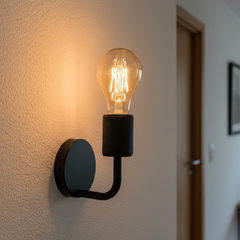 Wall Lamp E27 W120 H250mm - Black