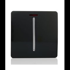 Trendi Modern Glossy 45AMP Cooker Switch With Neon Insert Black
