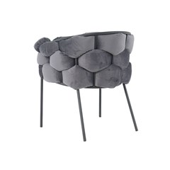 Lounge Chair Velvet Dark Grey